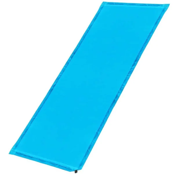 Saltea camping auto-gonflabila, poliester si spuma PU, albastru, 180x50 cm, Springos