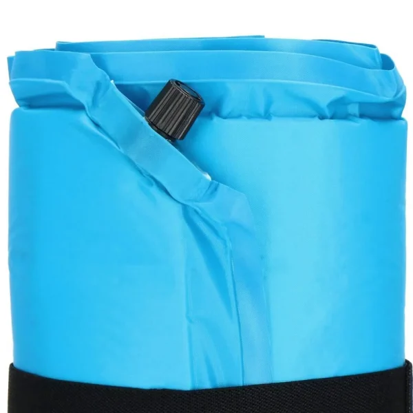 Saltea camping auto-gonflabila, poliester si spuma PU, albastru, 180x50 cm, Springos
