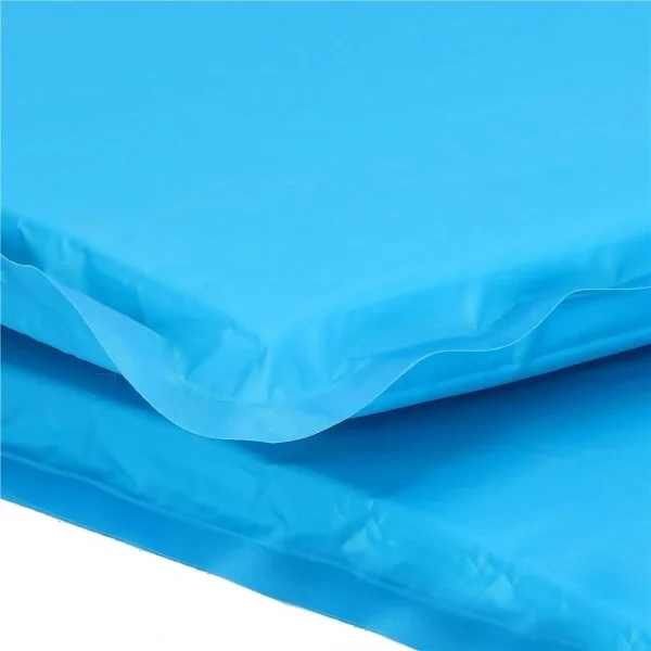Saltea camping auto-gonflabila, poliester si spuma PU, albastru, 180x50 cm, Springos