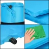 Saltea camping auto-gonflabila, poliester si spuma PU, albastru, 180x50 cm, Springos