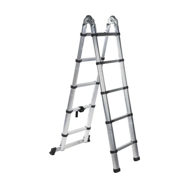 Scara aluminiu telescopica, Detoolz, dubla, 10 trepte, max 150 kg, 0.8-3.2 m