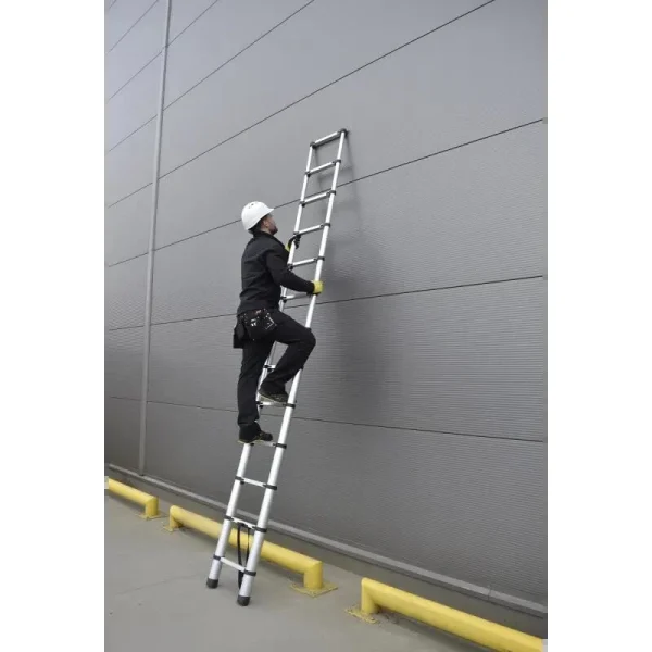 Scara aluminiu telescopica, Drabest, 13 trepte, max 125 kg, 1.07-3.8 m