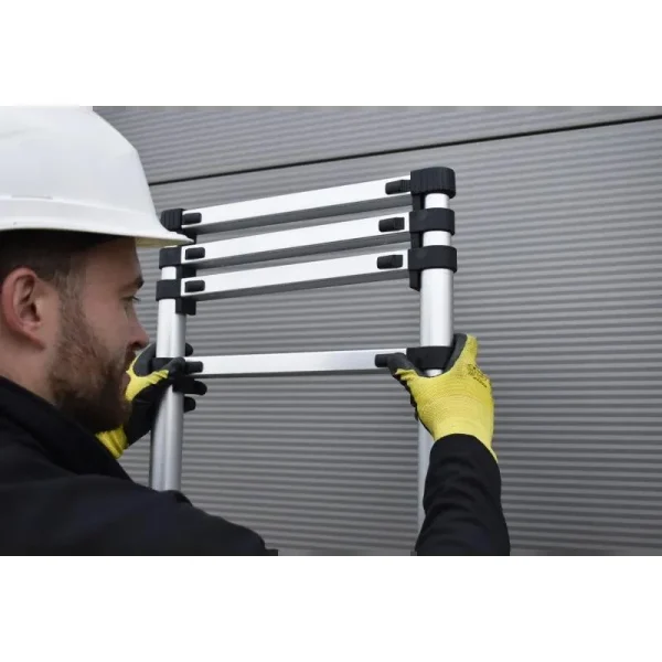 Scara aluminiu telescopica, Drabest, 9 trepte, max 125 kg, 0.88-2.6 m