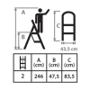 Scara otel, 2 trepte, max 150 kg, 0.47 m, Strend Pro