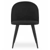Scaun bucatarie/living, Artool, Bello, catifea neagra, picioare metal negru, 46x42.5x76.5 cm