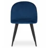 Scaun bucatarie/living, Artool, Bello, catifea bleumarin, picioare metal negru, 46x42.5x76.5 cm