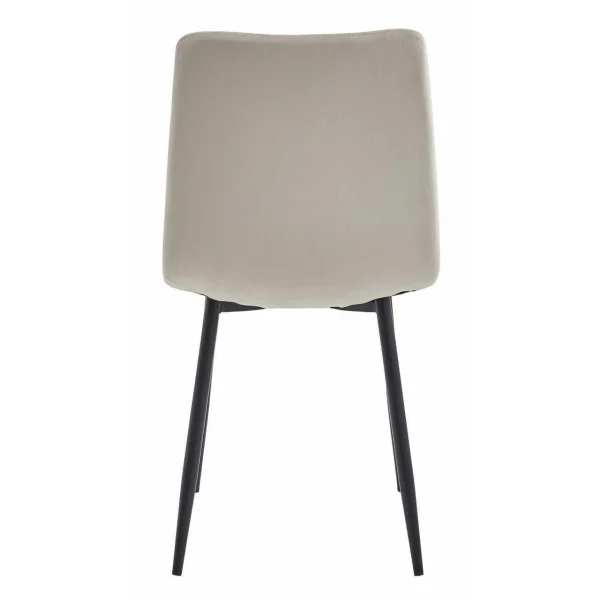 Scaun bucatarie/living, Artool, Libra, catifea bej, picioare metal negru, 44x40x88.5 cm