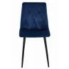 Scaun bucatarie/living, Artool, Libra, catifea bleumarin, picioare metal negru, 44x40x88.5 cm