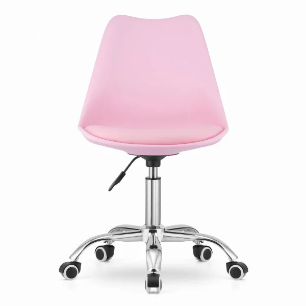 Scaun de birou, Artool, Alba, rotativ, PP, roz, 48.5x56.5x82.5-91.5 cm