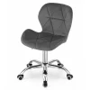Scaun de birou, Artool, Avola, rotativ, catifea, gri, 46.5x55x86.5 cm