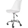 Scaun de birou pentru copii, rotativ, alb, max 125 kg, 44x40x80/90 cm