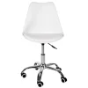 Scaun de birou pentru copii, rotativ, alb, max 125 kg, 44x40x80/90 cm