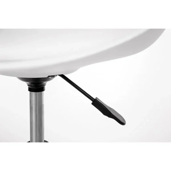 Scaun de birou pentru copii, rotativ, alb, max 125 kg, 44x40x80/90 cm