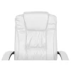 Scaun de birou, rotativ, functie tilt, piele ecologica, otel, alb, max 130 kg, 60x60x113/123 cm, Malatec
