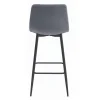 Scaun de bucatarie/bar, Artool, Arceto, catifea gri, picioare metal negru, 43.5x32.5x104 cm