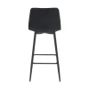 Scaun de bucatarie/bar, Artool, Arceto, catifea neagra, picioare metal negru, 43.5x32.5x104 cm