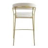 Scaun de bucatarie/bar, Artool, Badia, catifea bej, picioare metal auriu, 46x45x94 cm