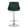 Scaun de bucatarie/bar, Artool, Kast, rotativ, catifea verde, picior metal argintiu, 45.5x49x85-105 cm