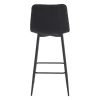 Scaun de bucatarie/bar, Artool, Pozza, catifea neagra, picioare metal negru, 43x35x104 cm