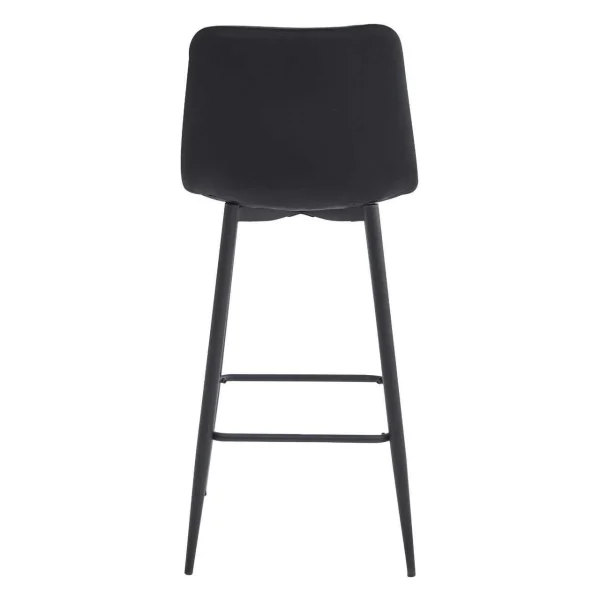 Scaun de bucatarie/bar, Artool, Pozza, catifea neagra, picioare metal negru, 43x35x104 cm