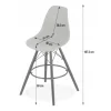 Scaun de bucatarie/bar, Artool, Lamal, PP negru, picioare lemn negru, 54x55x107.5 cm