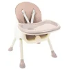 Scaun de masa pentru bebelusi, 3 in 1, roz, max 20 kg, 60x75x92 cm, Kruzzel