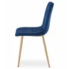 Scaun bucatarie/living, Artool, Libra, catifea bleumarin, picioare metal natur, 45x54x86.5 cm