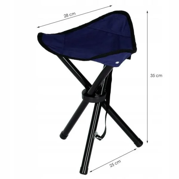 Scaun pliabil gradina, camping, pescuit, albastru, max 100 kg, 28x28x28 cm, Springos