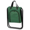 Scaun pliabil, gradina, camping, pescuit, cu geanta termoizolanta, verde, max 150 kg, 32x27x34 cm, Strend Pro