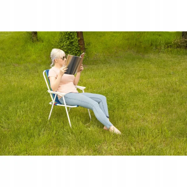 Scaun pliabil gradina, camping, pescuit, model dungi, albastru, 44x50x75 cm, Bergamo, Trizand