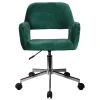 Scaun rotativ, catifea, verde, max 120 kg, 58x60x78/90 cm