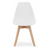 Scaun bucatarie/living, Artool, Kito, PP alb, picioare lemn natur, 46x54.5x80 cm