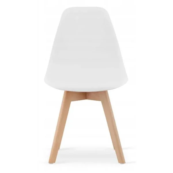Scaun bucatarie/living, Artool, Kito, PP alb, picioare lemn natur, 46x54.5x80 cm