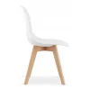 Scaun bucatarie/living, Artool, Kito, PP alb, picioare lemn natur, 46x54.5x80 cm