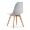 Scaun bucatarie/living, Artool, Kito, PP gri, picioare lemn natur, 46x54.5x80 cm