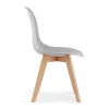 Scaun bucatarie/living, Artool, Kito, PP gri, picioare lemn natur, 46x54.5x80 cm