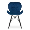 Scaun stil scandinav, Artool, Lago Velvet, catifea bleumarin, picioare lemn negru, 47x52x73.5 cm