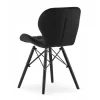 Scaun stil scandinav, Artool, Lago Velvet, catifea neagra, picioare lemn negru, 47x36x73.5 cm