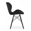 Scaun stil scandinav, Artool, Lago Velvet, catifea neagra, picioare lemn negru, 47x36x73.5 cm