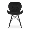 Scaun stil scandinav, Artool, Lago Velvet, catifea neagra, picioare lemn negru, 47x36x73.5 cm