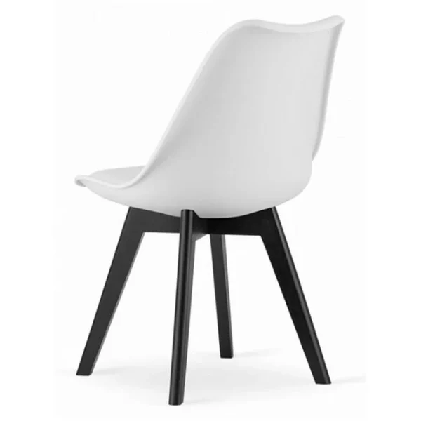 Scaun bucatarie/living, Artool, Mark, PP alb, picioare negre, 49x55.5x82.5 cm