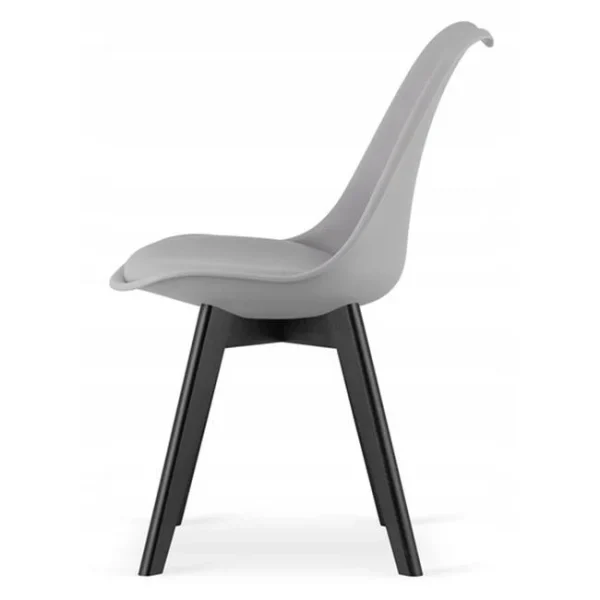 Scaun bucatarie/living, Artool, Mark, PP gri, picioare negre, 49x55.5x82.5 cm