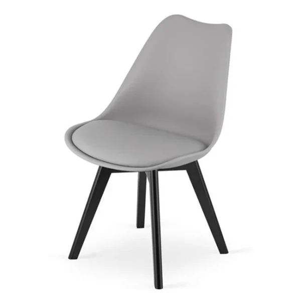 Scaun bucatarie/living, Artool, Mark, PP gri, picioare negre, 49x55.5x82.5 cm