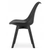 Scaun bucatarie/living, Artool, Mark, PP negru, picioare negre, 49x55.5x82.5 cm
