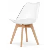 Scaun bucatarie/living, Artool, Mark, PP transparent, picioare lemn natur, 49x42x82.5 cm
