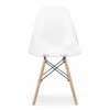 Scaun stil scandinav, Artool, Osaka, policarbonat transparent, picioare lemn natur, 46x52x82 cm