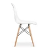 Scaun stil scandinav, Artool, Osaka, policarbonat transparent, picioare lemn natur, 46x52x82 cm