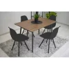 Scaun stil scandinav, Artool, Osaka, PP negru, picioare lemn negru, 46x54x81 cm