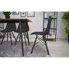 Scaun stil scandinav, Artool, Osaka, PP negru, picioare lemn negru, 46x54x81 cm