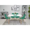 Scaun stil scandinav, Artool, Osaka, PP verde, picioare lemn natur, 46x54x81 cm